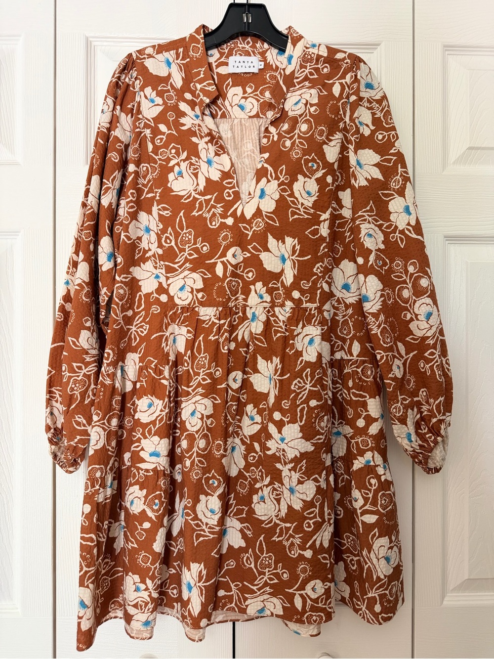 Tanya Taylor Brown Floral Dress Size Medium
